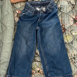 H&M Blue Relaxed Fit Elastic Waist Jeans kids 4T